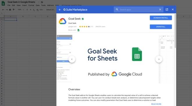 Cách cài đặt và sử dụng Goal Seek trong Google sheet